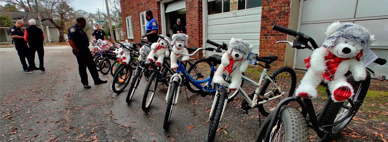 Cayce Police Department Christmas bike give away